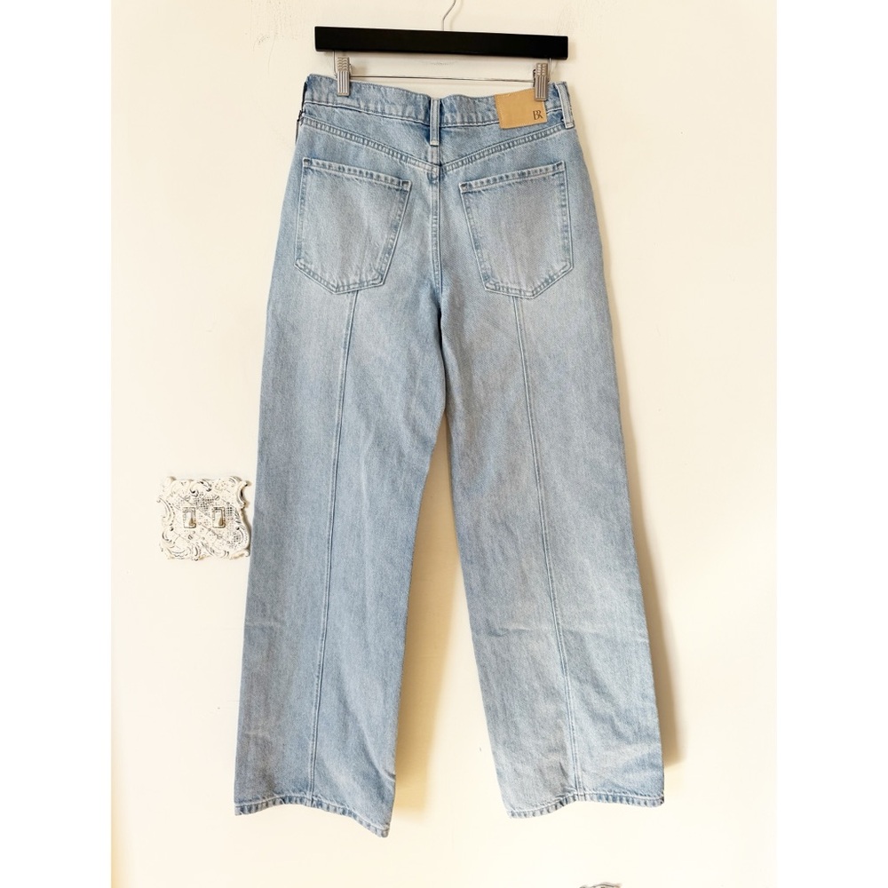 NWT BANANA REPUBLIC THE PINTUCK JEAN Wide High Rise in Light Wash 29 - Picture 10 of 12